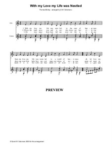 With my love my life was nestled: Für Alt und Gitarre by Thomas Morley