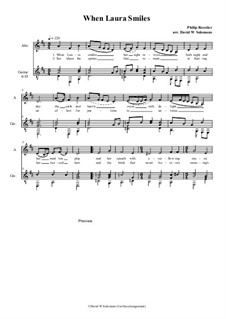 When Laura smiles: For alto (or baritone) and guitar by Philip Rosseter