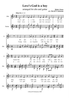 Love's God is a boy: Für Alt und Gitarre by Robert Jones