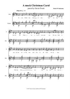 A mock Christmas Carol for alto and guitar: A mock Christmas Carol for alto and guitar by David W Solomons