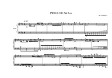 Prelude No.6a for piano, MVWV 86: Prelude No.6a for piano by Maurice Verheul