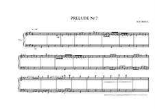 Prelude No.7 for piano, MVWV 88: Prelude No.7 for piano by Maurice Verheul