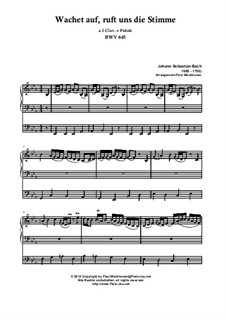 Choralvorspiele II (Schübler Chorales): Wachet auf, ruft uns die Stimme, BWV 645 by Johann Sebastian Bach