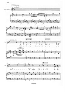 No.8 Cavatina di Mitridat 'Se di lauri il crine a dorno': Für Stimme und Klavier by Wolfgang Amadeus Mozart
