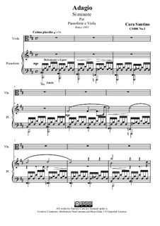 Adagio in B minor for Piano and Viola, CS006 No.1: Adagio in B minor for Piano and Viola by Santino Cara