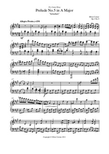Prelude No.5 in A major, Op.3 No.5: Prelude No.5 in A major by Elliot Corner