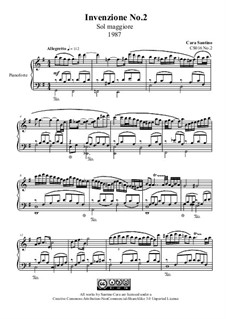 Inventions for piano, CS016: Invention No.2 by Santino Cara