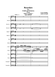 Missa requiem, CS044: No.04 sequenze 05 Recordare by Santino Cara