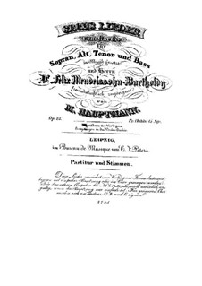 Sechs Lieder von Goethe, Op.25: Sechs Lieder von Goethe by Moritz Hauptmann