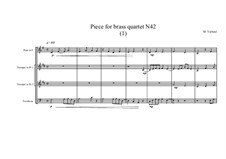 Piece for brass quartet No.42 (1), MVWV 146: Piece for brass quartet No.42 (1) by Maurice Verheul