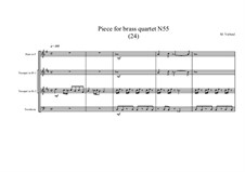 Piece for brass quartet No.55 (24), MVWV 158: Piece for brass quartet No.55 (24) by Maurice Verheul