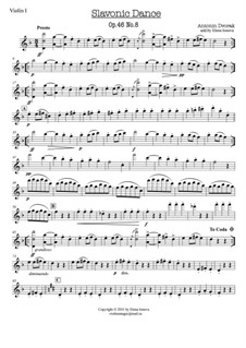 Nr.8 Furiant: Für Streichquartett – Stimmen by Antonín Dvořák