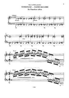 Totentanz, für Klavier, S.525: Für einen Interpreten by Franz Liszt