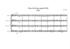Piece for brass quartet No.68 (68), MVWV 171: Piece for brass quartet No.68 (68) by Maurice Verheul