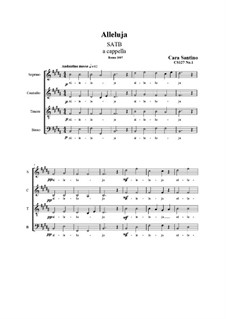 Alleluja. SATB a cappella, CS127 No.1: Alleluja. SATB a cappella by Santino Cara