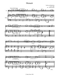 Menuett in G-Dur: Für Viola und Klavier by Ludwig van Beethoven