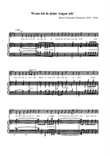 Nr 4 Wenn Ich In Deine Augen Seh Dichterliebe Op 48 Von R Schumann Auf Musicaneo