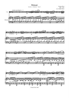 Suite II: Menuett, für Bratsche und Klavier by Georges Bizet
