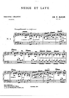Quatrième recueil de chants, Op.67: Für Klavier by Charles-Valentin Alkan