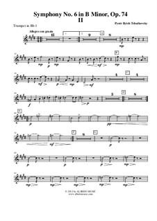 Teil II: Trompete in B 1 (transponierte Stimme) by Pjotr Tschaikowski
