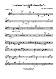 Teil III: Trompete in B 2 (transponierte Stimme) by Pjotr Tschaikowski