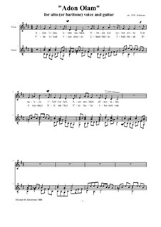 Adon Olam : Für Stimme und Gitarre by folklore, David W Solomons