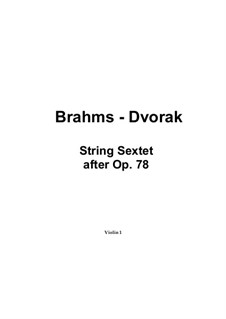Sonate für Violine und Klavier Nr.1 in G-Dur, Op.78: Version for string sextet – parts by Johannes Brahms