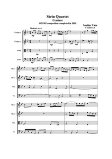 String quartet No.6 in G minor, CS168 No.6: String quartet No.6 in G minor by Santino Cara