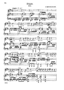 Elias, Op.70: Hear Ye, Israel!, for soprano and piano by Felix Mendelssohn-Bartholdy