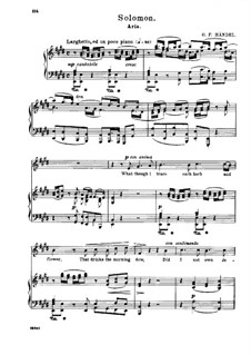 Solomon, HWV 67: What Though I Trace Each Herb and Flower by Georg Friedrich Händel