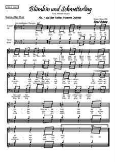 Heitere Dichter Nr.7: Blümlein und Schmetterling, Op.386: Heitere Dichter Nr.7: Blümlein und Schmetterling by Bernd Gehring