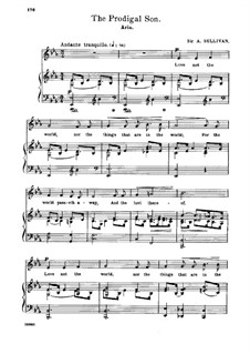 Verlorenen Sohnes: No.8 Love not the World by Arthur Sullivan