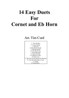 Vierzehn leichte Duos: For cornet and Eb horn by Ludwig van Beethoven, Stephen Foster, folklore, Unknown (works before 1850)