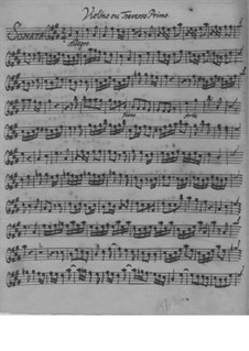 Triosonate für zwei Violinen (oder zwei Flöten) und Basso Continuo in A-Dur, QV 2:Anh.32: Triosonate für zwei Violinen (oder zwei Flöten) und Basso Continuo in A-Dur by Johann Joachim Quantz