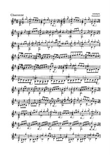 Chaconne in G-Dur für Gitarre: Chaconne in G-Dur für Gitarre by Unknown (works before 1850)
