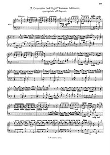 Konzert in B-Dur: Version für Orgel by Tomaso Albinoni