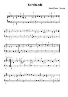 Sarabande in d-Moll: Für Cembalo by Georg Friedrich Händel
