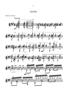 Sueño. Trémolo-Etude: Für Gitarre by Francisco Tárrega