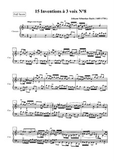 Nr.8 in F-Dur, BWV 794: Für Keyboard by Johann Sebastian Bach