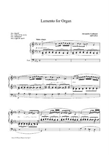 Dix-huit pièces nouvelles, Op.90: No.2 Lamento by Alexandre Guilmant