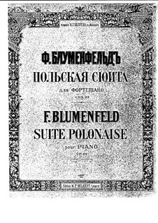 Polnische Suite, Op.23: Vollständiger Zyklus by Felix Blumenfeld