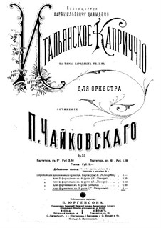 Italienisches Capriccio, TH 47 Op.45: Für Klavier by Pjotr Tschaikowski