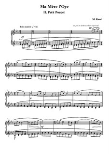 Meine Mutter die Gans. Suite, M.60: Nr.2 Der kleine Däumling, für Klavier by Maurice Ravel