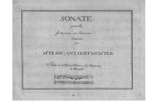 Sonate für Klavier (oder Cembalo) in A-Dur: Sonate für Klavier (oder Cembalo) in A-Dur by Franz Anton Hoffmeister