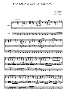 Fantasie für Orgel in F-Dur: Fantasie für Orgel in F-Dur by Johann Ludwig Krebs