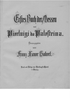 Messen: Buch I, für vier Stimmen by Giovanni da Palestrina