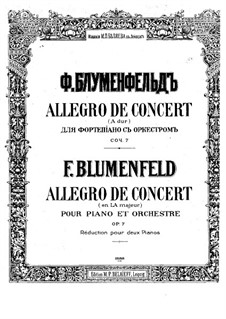 Konzert Allegro, Op.7: Konzert Allegro by Felix Blumenfeld