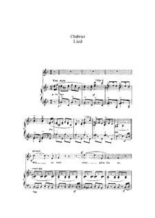 Lied: Lied by Emmanuel Chabrier
