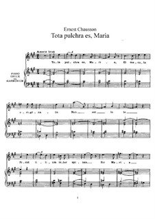 Tota pulchra es, Maria, Op.12: Klavierauszug mit Singstimmen by Ernest Chausson