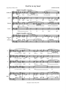 God be in my head for SATB: God be in my head for SATB by Andrew Moore